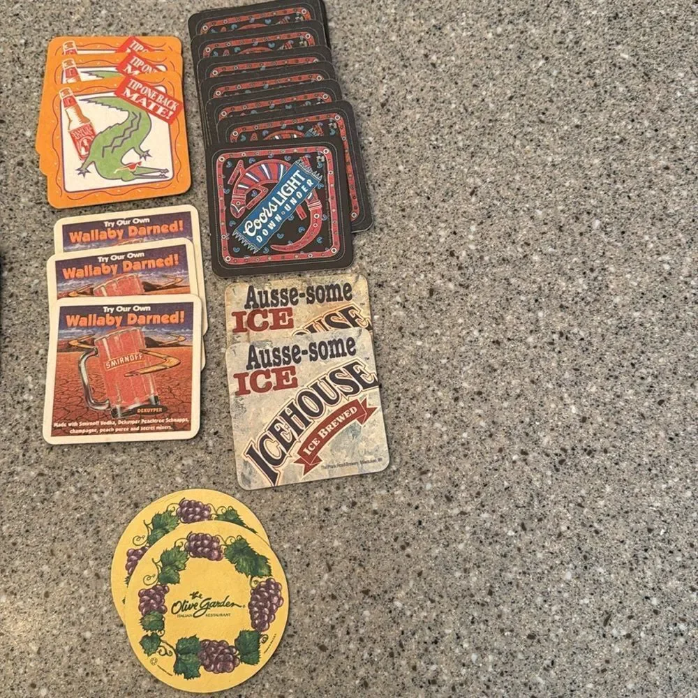 Vintage 90s Beer Restaurant Cardboard Coasters Lot of 30
